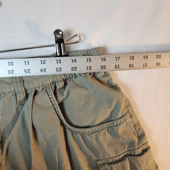Columbia Mens Olive Green 100% Cotton Cargo Hiking Short Size 34 - Picture 6 of 11
